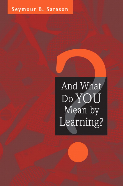 Picture of And What Do YOU Mean by Learning?