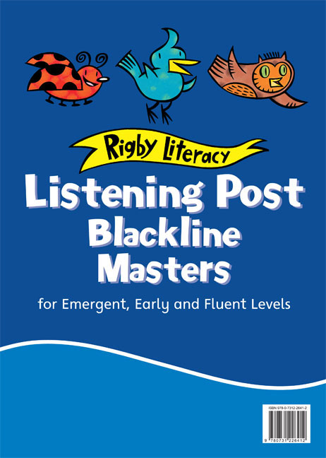 Picture of Rigby Literacy Emergent/Early/Fluent Listening Post Blackline Masters
