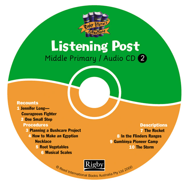 Picture of Rigby Literacy Collections Middle Primary Listening Post CD & Blackline Masters Pack