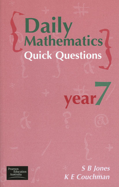 Picture of Daily Mathematics Quick Questions Year 7
