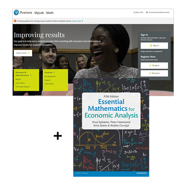 Picture of Essential Mathematics for Economic Analysis + MyLab Math with Pearson eText (Package)