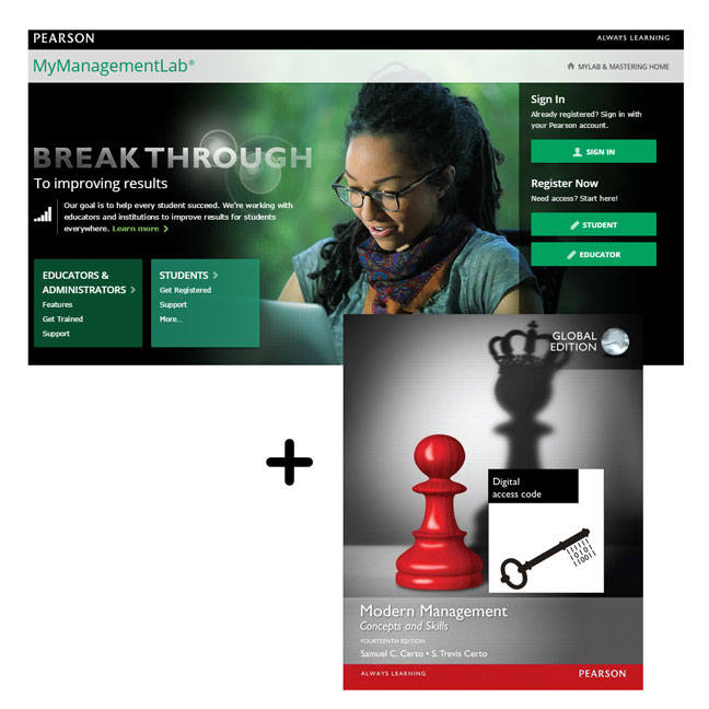 Picture of MyManagementLab with Pearson eText-- Instant Access -- for Modern Management: Concepts and Skills, Global Edition (ECOMM)