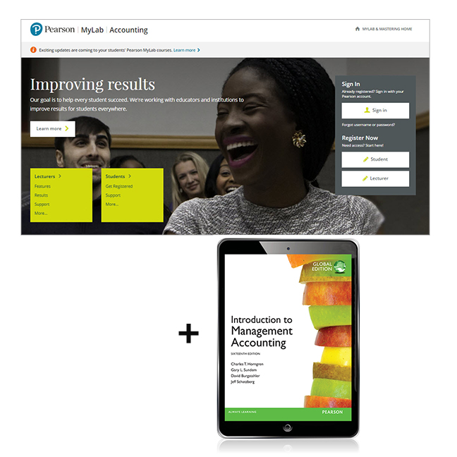 Picture of Introduction to Management Accounting, Global Edition -- MyLab Accounting with Pearson eText