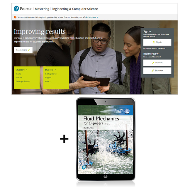 Picture of Fluid Mechanics for Engineers, SI Edition -- Modified Mastering Engineering with Pearson eText
