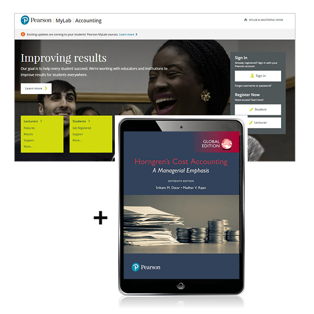 Picture of Horngren's Cost Accounting, Global Edition -- MyLab Accounting with Pearson eText
