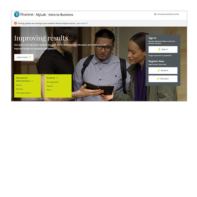 Picture of (ECOMM) Pearson MyLab Business - Instant Access - for Better Business, Global Edition