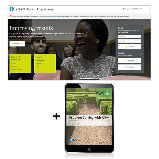 Picture of Problem Solving with C++, Global Edition -- MyLab Programming with Pearson eText