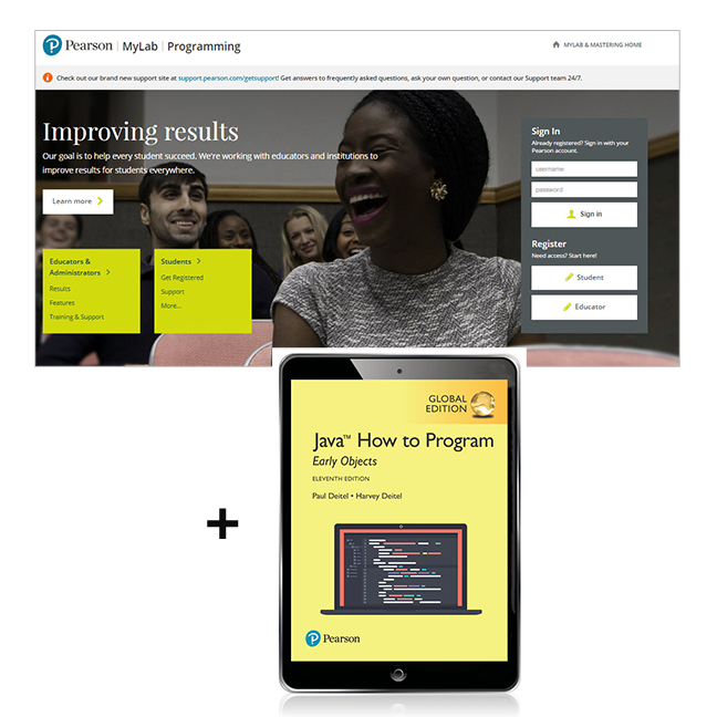 Picture of Java How to Program, Early Objects, Global Edition -- MyLab Programming with Pearson eText