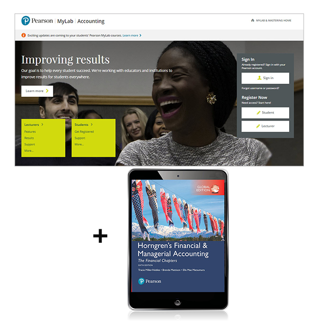 Picture of Horngren's Financial & Managerial Accounting, The Financial Chapters, Global Edition -- MyLab Accounting with Pearson eText