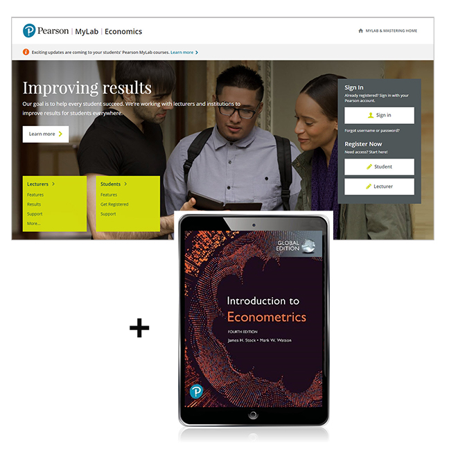 Picture of Introduction to Econometrics, Global Edition -- MyLab Economics with Pearson eText