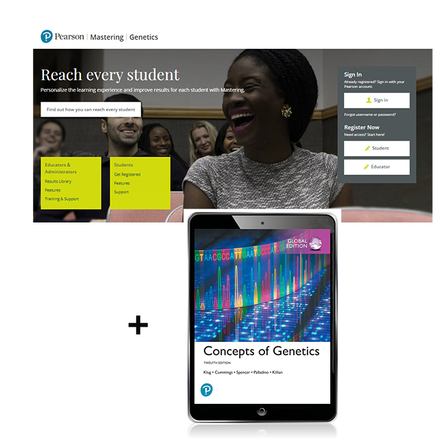 Picture of Concepts of Genetics, Global Edition -- Mastering Genetics with Pearson eText