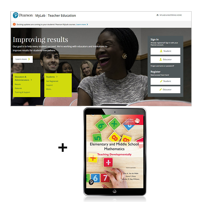 Picture of Elementary and Middle School Mathematics: Teaching Developmentally, Global Edition -- MyLab Education with Pearson eText