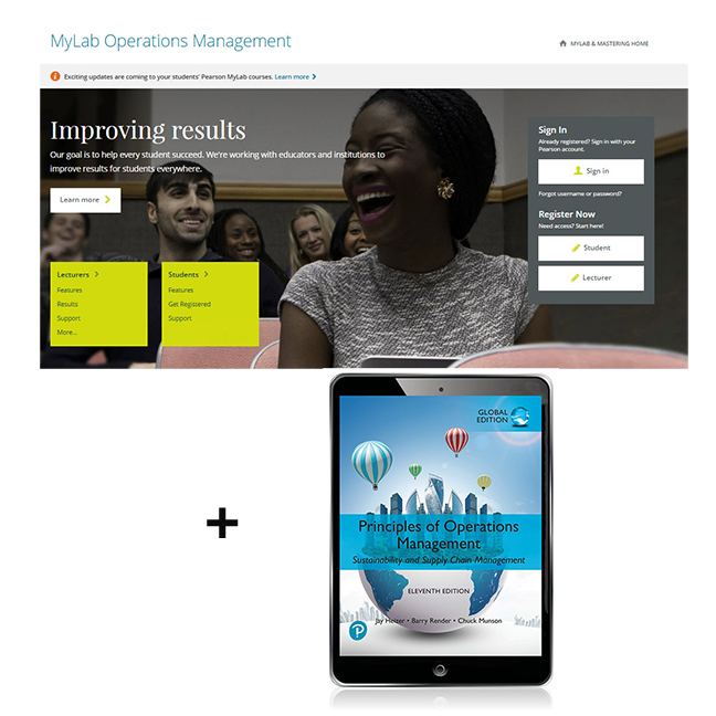 Picture of MyLab Economics with Pearson eText for Principles of Operations Management: Sustainability and Supply Chain Management, Global Edition