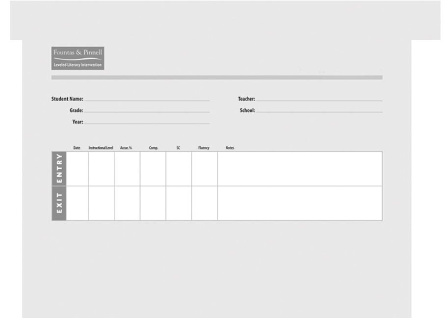 Picture of Fountas & Pinnell Levelled Literacy Intervention Folder Pack