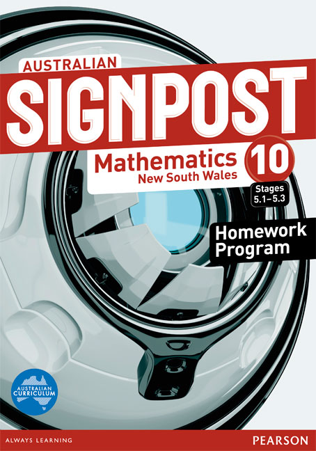 Picture of Australian Signpost Mathematics New South Wales 10 (5.1-5.3) Homework Program