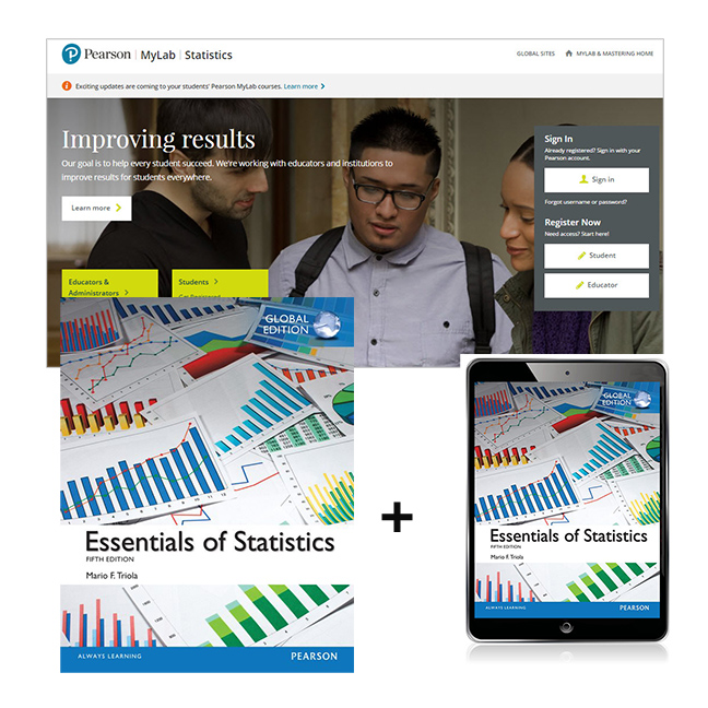 Picture of Essentials of Statistics, Global Edition + MyLab Statistics with Pearson eText