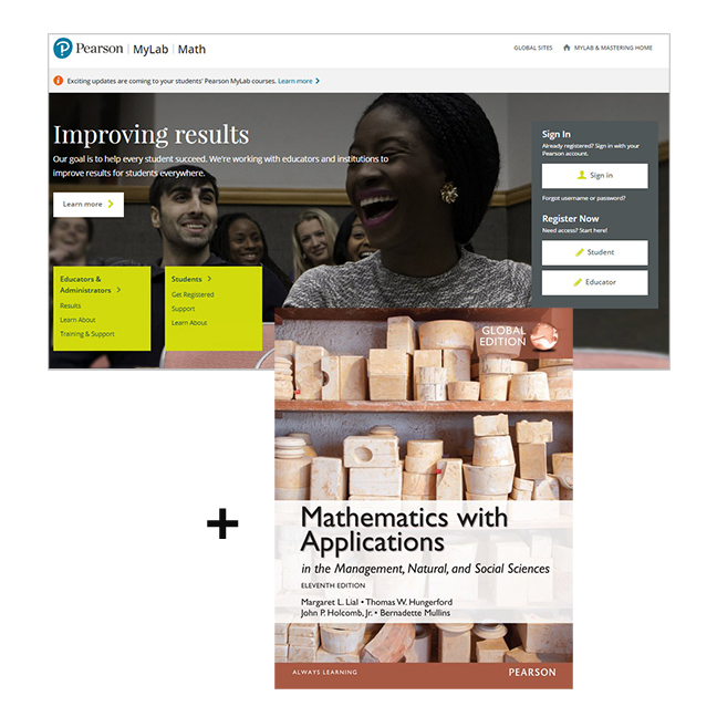 Picture of Mathematics with Applications in the Management, Natural and Social Sciences, Global Edition + MyLab Math