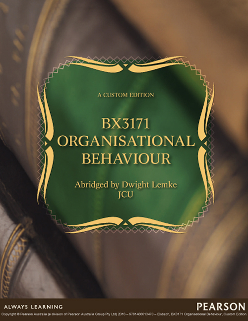 Picture of Organizational Behaviour BX3171 (Custom Edition)