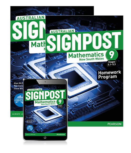 Picture of Australian Signpost Mathematics New South Wales  9 (5.1-5.3) Student Book, eBook and Homework Program