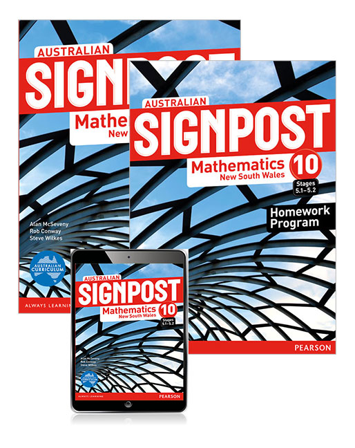 Picture of Australian Signpost Mathematics New South Wales 10 (5.1-5.2) Student Book, eBook and Homework Program