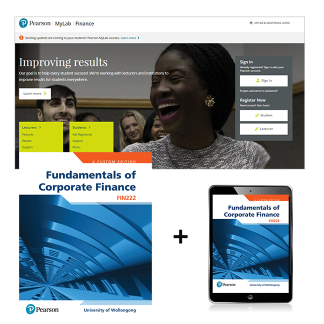 Picture of Fundamentals of Corporate Finance FIN222 (Custom Edition) + MyLab Finance with Pearson eText
