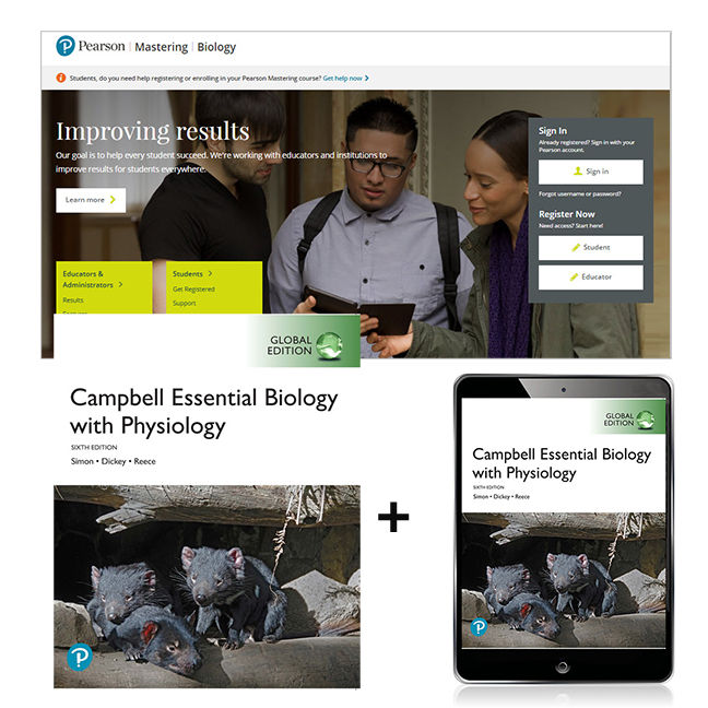 Picture of Campbell Essential Biology with Physiology, Global Edition + Mastering Biology with Pearson eText