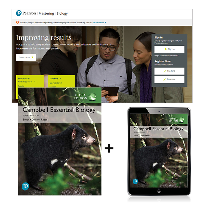 Picture of Campbell Essential Biology, Global Edition + Mastering Biology with Pearson eText