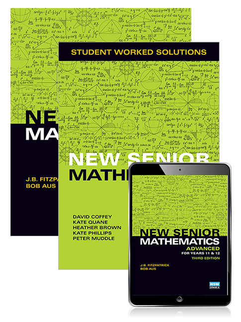 Picture of New Senior Mathematics Advanced Years 11 & 12 Student Book, eBook and Student Worked Solutions Book