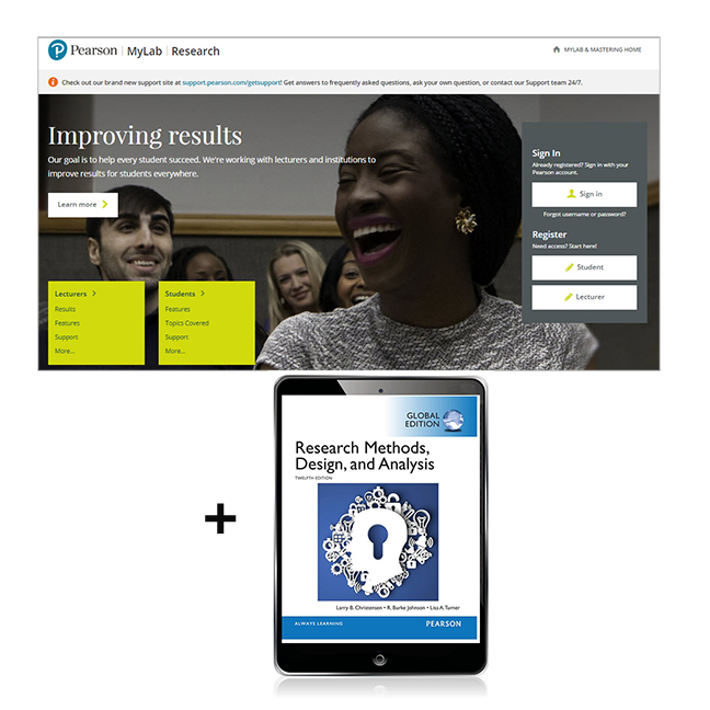 Picture of Research Methods, Design and Analysis, Global Edition eBook + MyLab Research