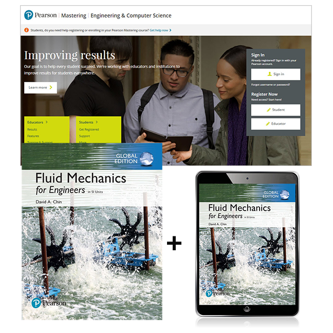 Picture of Fluid Mechanics for Engineers in SI Units, Global Edition + Mastering Engineering with Pearson eText