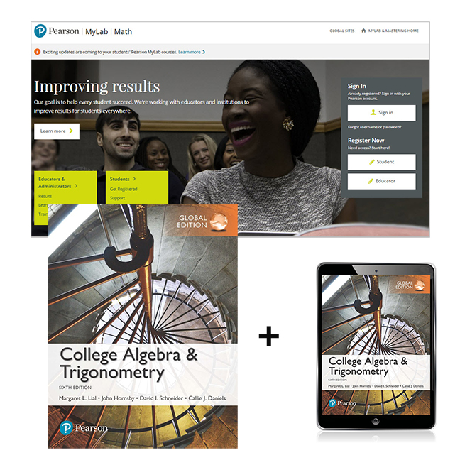 Picture of College Algebra and Trigonometry, Global Edition + MyLab Math with Pearson eText