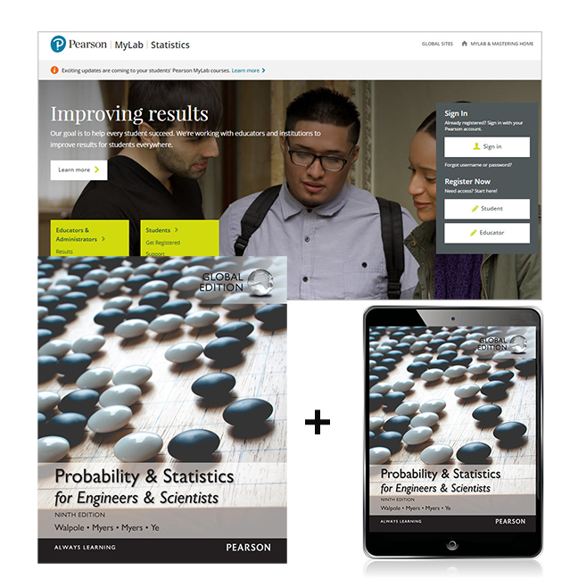 Picture of Probability & Statistics for Engineers & Scientists, Global Edition + MyLab Statistics with Pearson eText