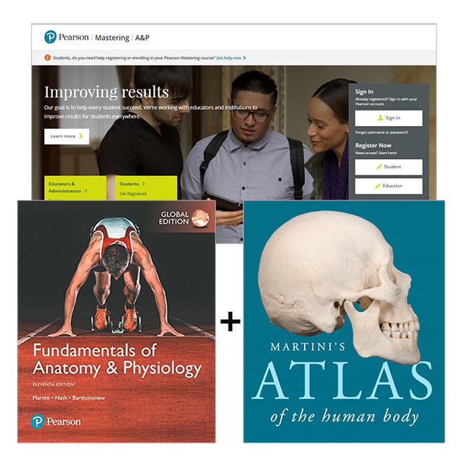 Picture of Fundamentals of Anatomy & Physiology, Global Edition + Martini's Atlas of the Human Body + Mastering A&P with Pearson eText