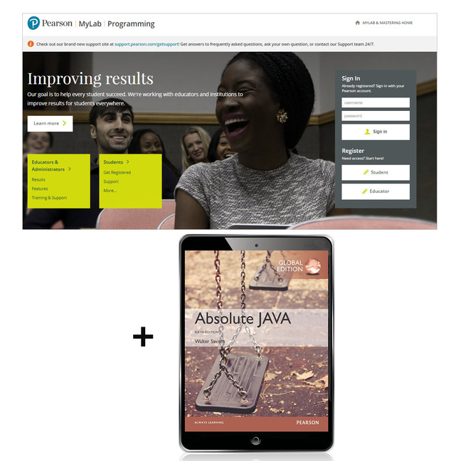 Picture of Absolute Java, Global Edition -- MyLab Programming with Pearson eText