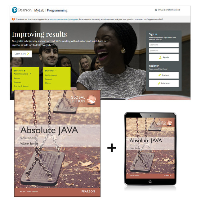 Picture of Absolute Java, Global Edition + MyLab Programming with Pearson eText