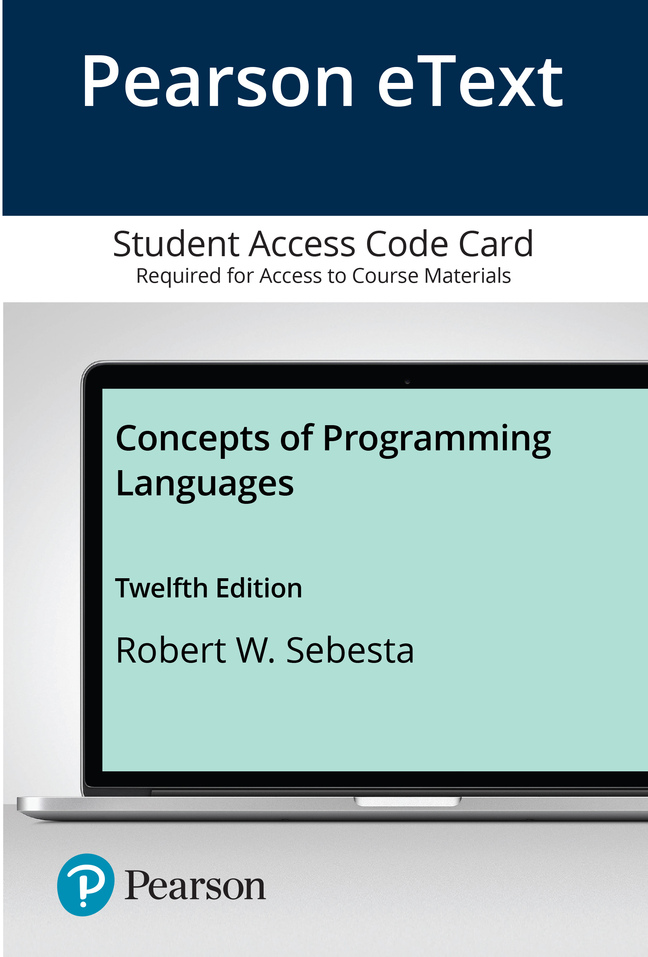 Picture of Concepts of Programming Languages -- Access Code Card