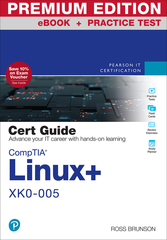Picture of CompTIA Linux+ XK0-005 Cert Guide Premium Edition and Practice Test