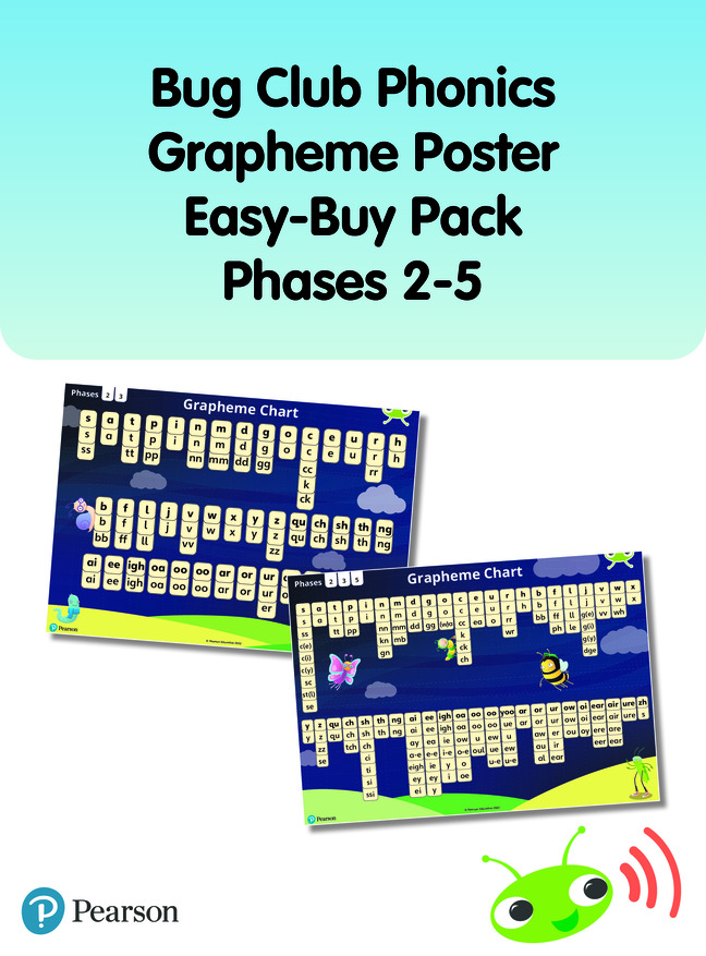 Bug Club Phonics Grapheme Poster Easy Buy Pack Phases 2 5 7349