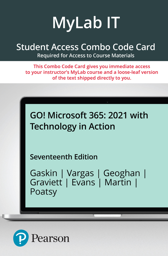 Picture of MyLab IT with Pearson eText + Print Combo Access Code for GO! 2021 with Technology in Action