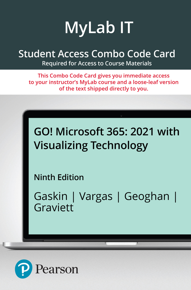 Picture of MyLab IT with Pearson eText + Print Combo Access Code for GO! 2021 with Visualizing Technology