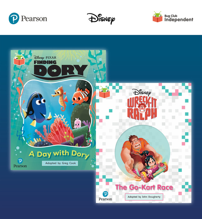 Picture of Pearson Bug Club Disney Year 2 Pack B, including Orange and Purple band readers; Finding Dory: A Day with Dory, Wreck-It Ralph: The Go-Kart Race