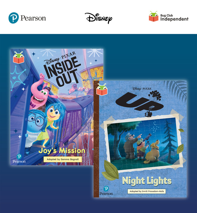 Picture of Pearson Bug Club Disney Year 2 Pack F, including White and Lime book band readers; Inside Out: Joy's Mission, Up! Night Lights
