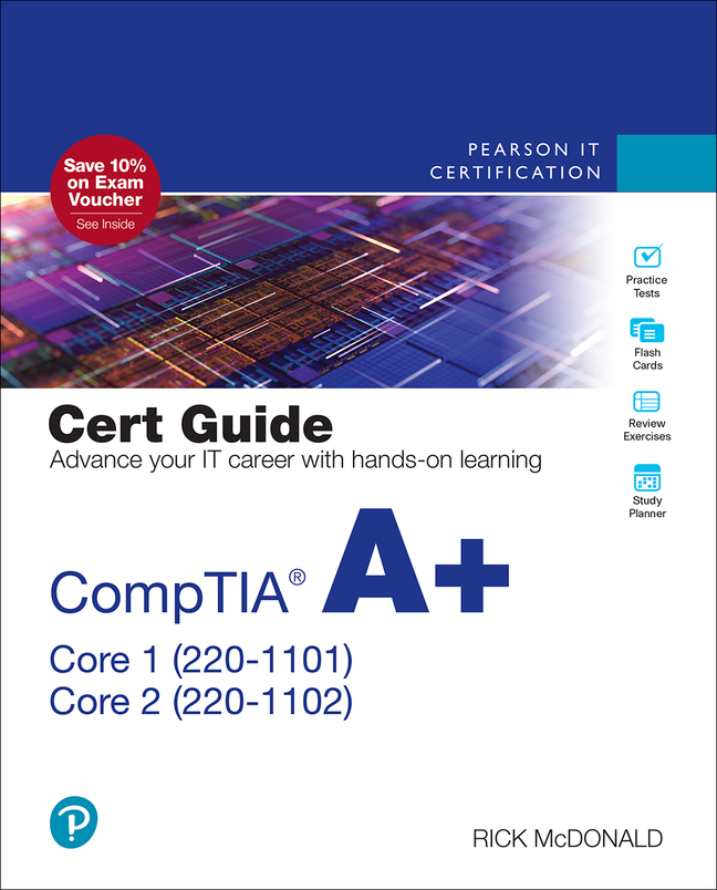 Picture of CompTIA A+ Core 1 (220-1101) and Core 2 (220-1102) Cert Guide