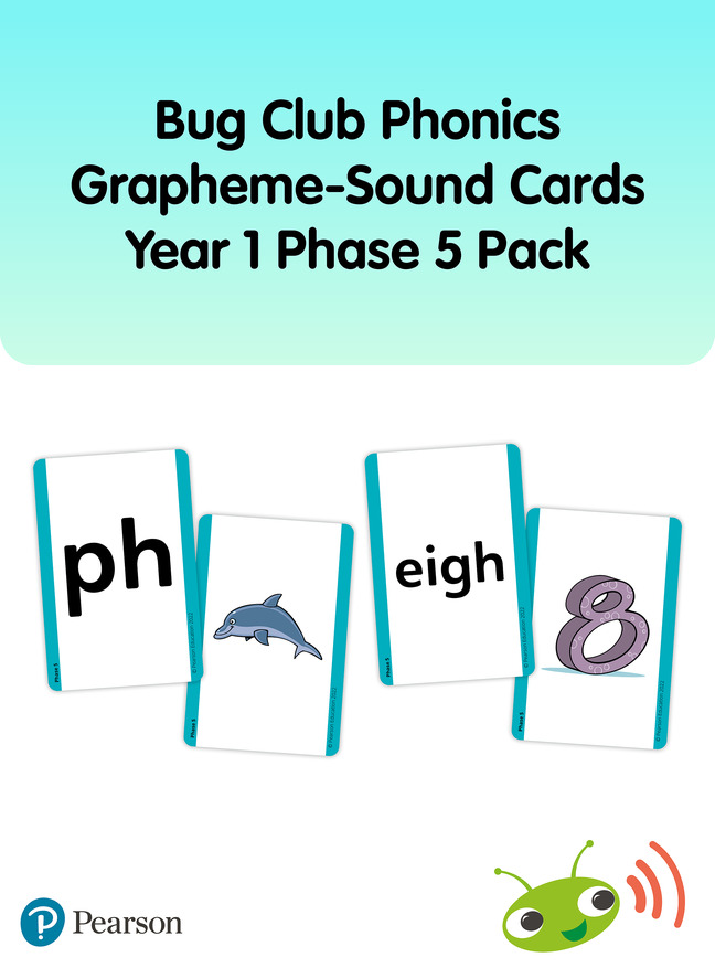 Bug Club Phonics Grapheme-Sound Cards Year 1 Phase 5 Pack
